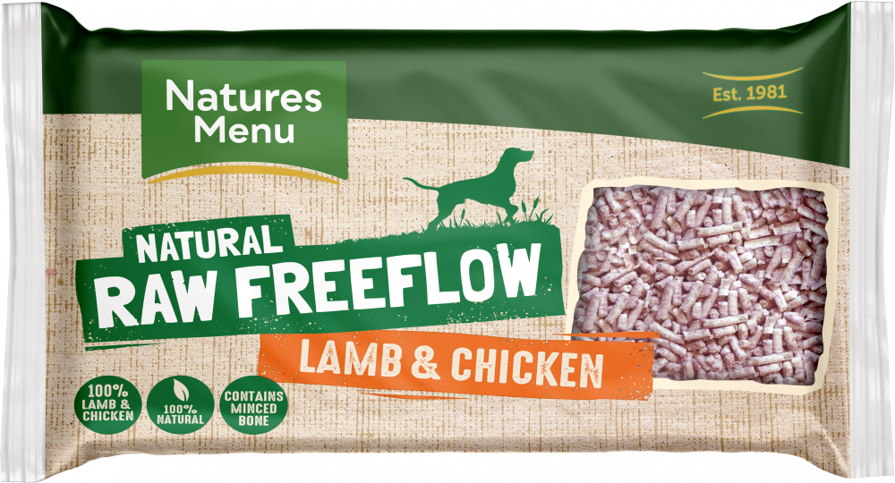 Natures Menu Dog Raw Frozen Free Flow Chicken & Lamb 2kg